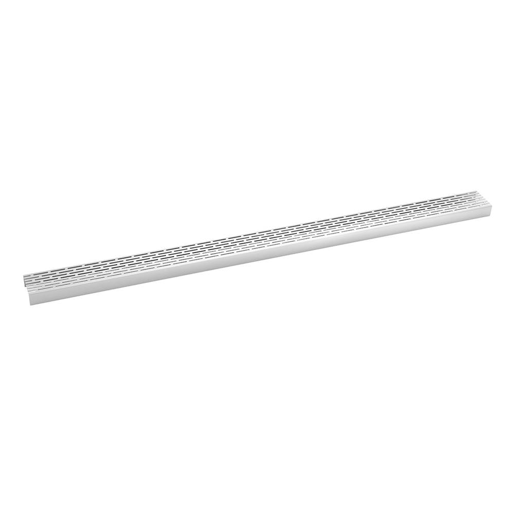 Infinity Drain 60'' Perforated Offset Slot Pattern Grate for S-LT 65 in Satin Stainless