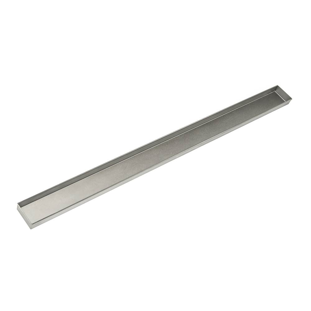 Infinity Drain 88'' Stainless Steel Closed Ended Channel for 96'' S-AS 65/S-AS 99/S-LTIFAS 65/S-LTIFAS 99 Series in Satin Stainless