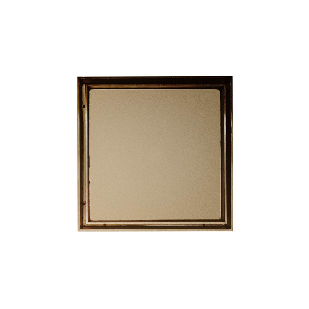 Infinity Drain 5'' x 5'' TD 15 Tile Insert Complete Kit in Satin Bronze with ABS Drain Body, 2'' Outlet