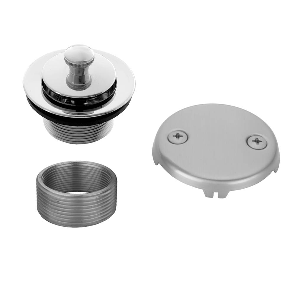 Jaclo Lift and Turn Tub Drain Strainer with Faceplate (Two Hole)