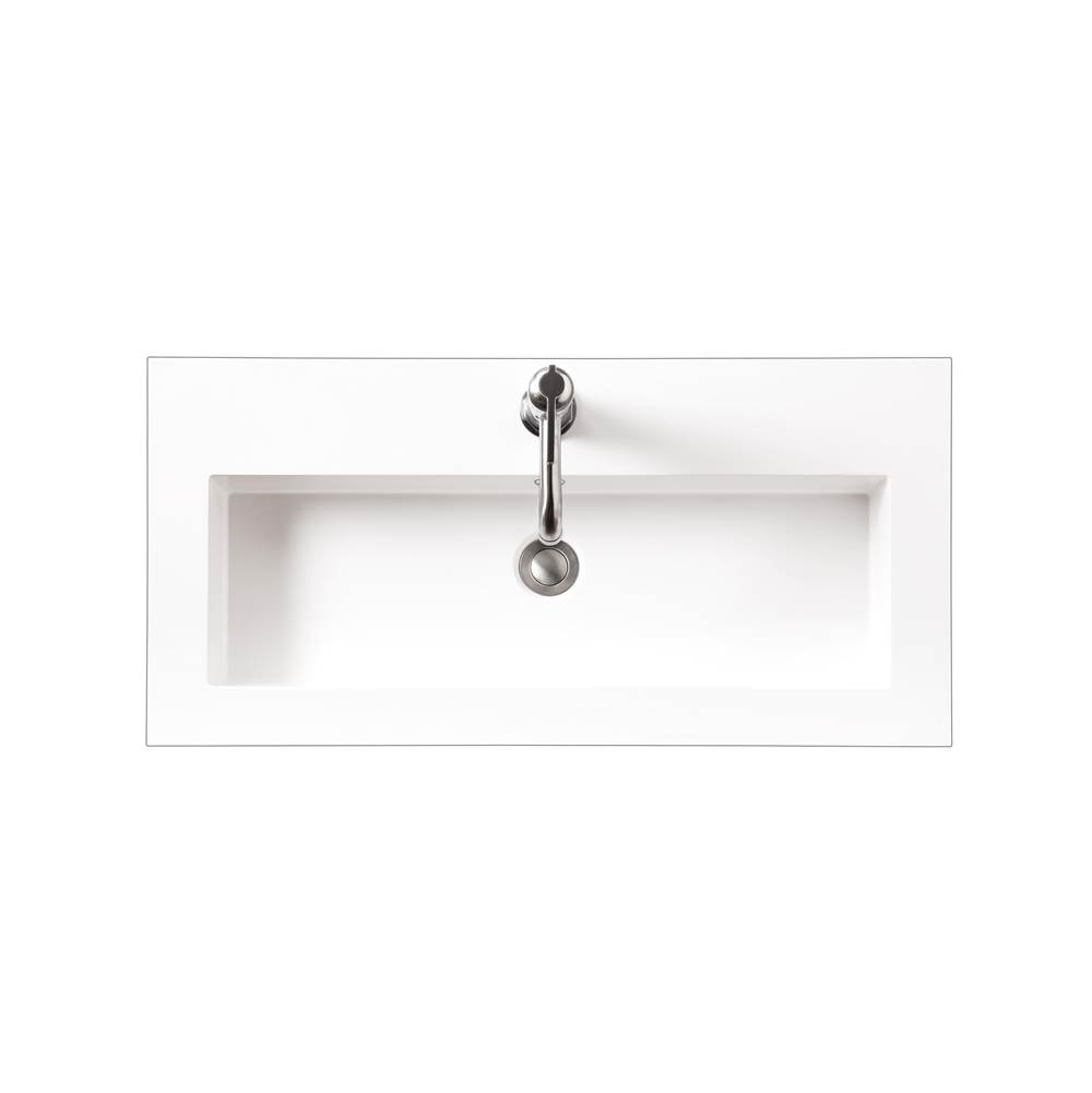 James Martin Vanities Composite Countertop 31.5'' W x 15.4'' D  Sink, White Glossy