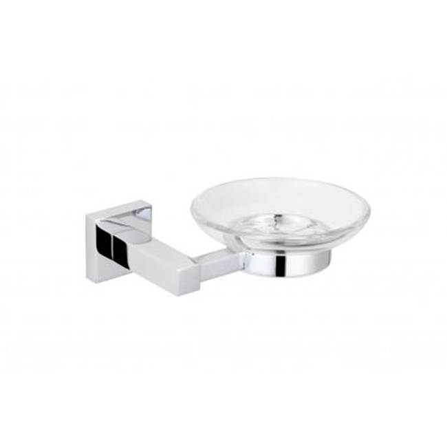 Kartners LONDON - Wall Mounted Soap Dish with Chrome Glass-Brushed Bronze