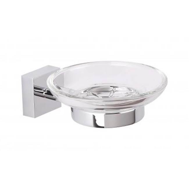 Kartners MADRID - Wall Mounted Soap Dish with Frosted Glass-New World Bronze