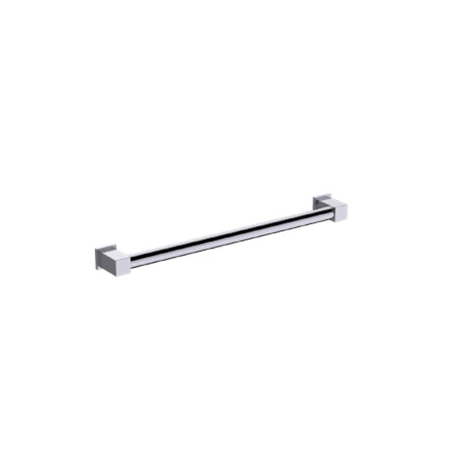 Kartners 9800 Series  18-inch Round Grab Bar with Square Ends-Polished Brass
