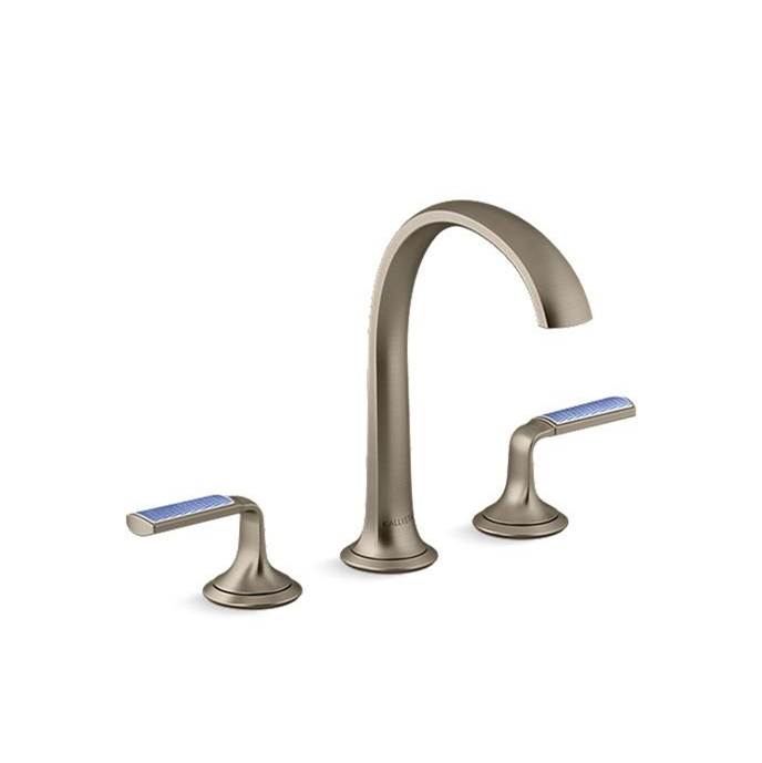 Kallista Script® Sink Faucet, Arch Spout, Blue Wave Lever Handles