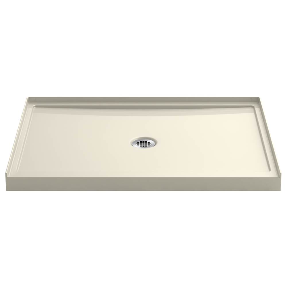 Kohler Rely 48-in x 34-in Single-Threshold Shower Base with Center Drain, Ice Grey
