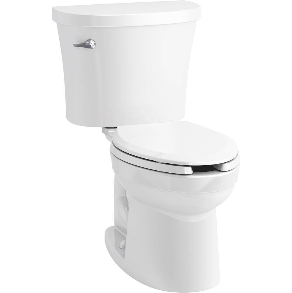 Kohler Kingston™ Two-piece elongated 1.28 gpf toilet with tank cover locks
