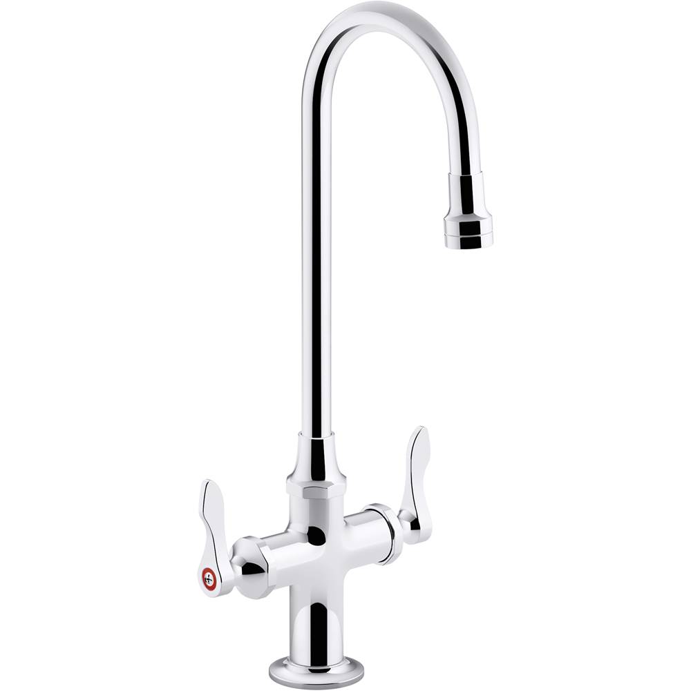 Kohler Triton® Bowe® 0.5 gpm monoblock gooseneck bathroom sink faucet with aerated flow and lever handles, drain not included