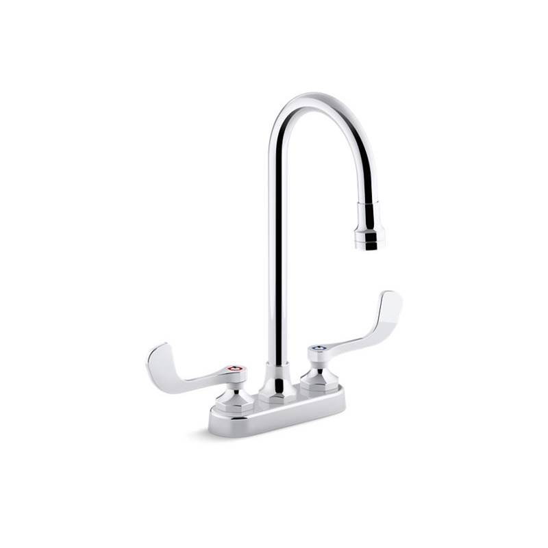 Kohler Triton® Bowe® 1.0 gpm centerset bathroom sink faucet with aerated flow, gooseneck spout and wristblade handles, drain not included