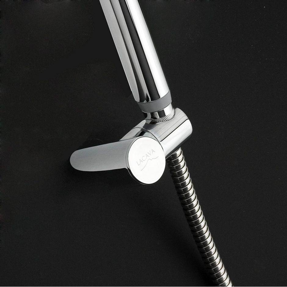 Lacava Hook for hand-held shower head. W: 3'', D: 3'', H: 1 3/8''.