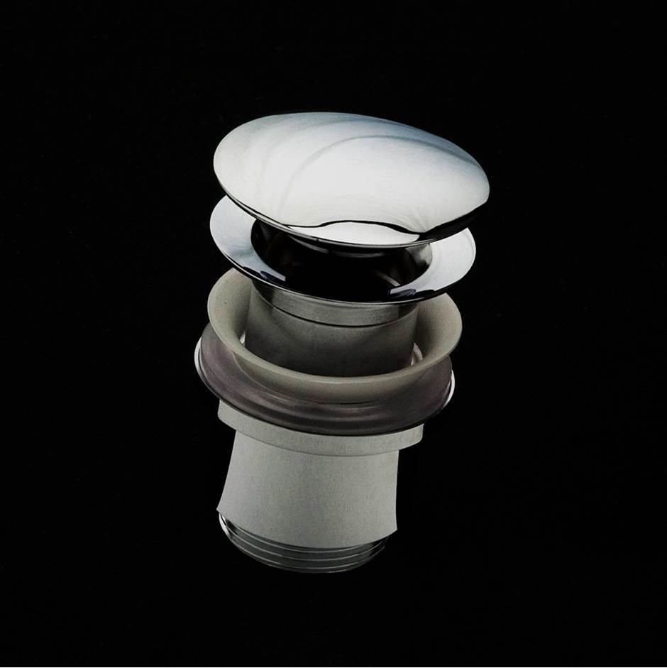 Lacava Click-clack drain for European lavatories, with round dome cover, no overflow holes. DIAM: 2 5/8''