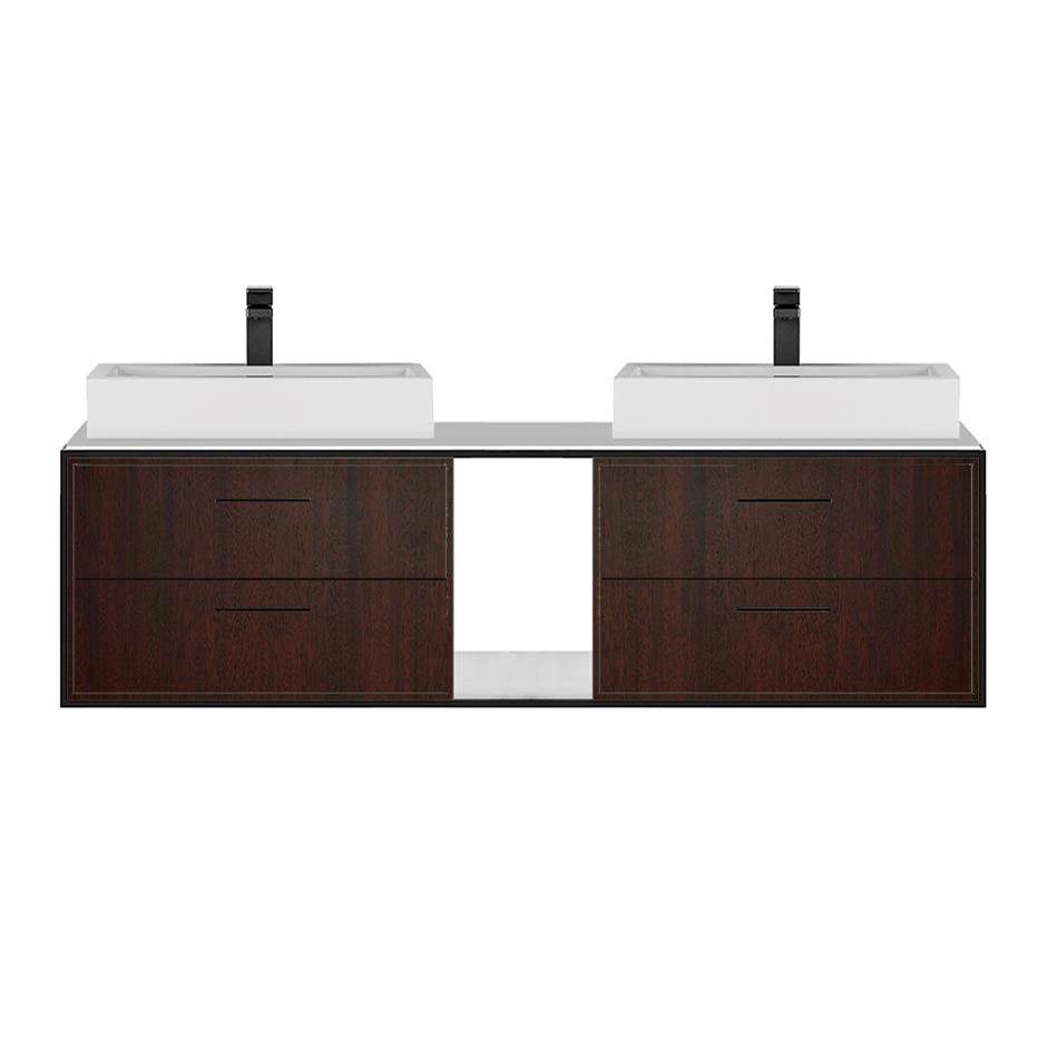Lacava Metal frame  for wall-mount under-counter vanity LIN-VS-60A. Sold together with the cabinet and countertop.  W: 60'', D: 21'', H: 16''.