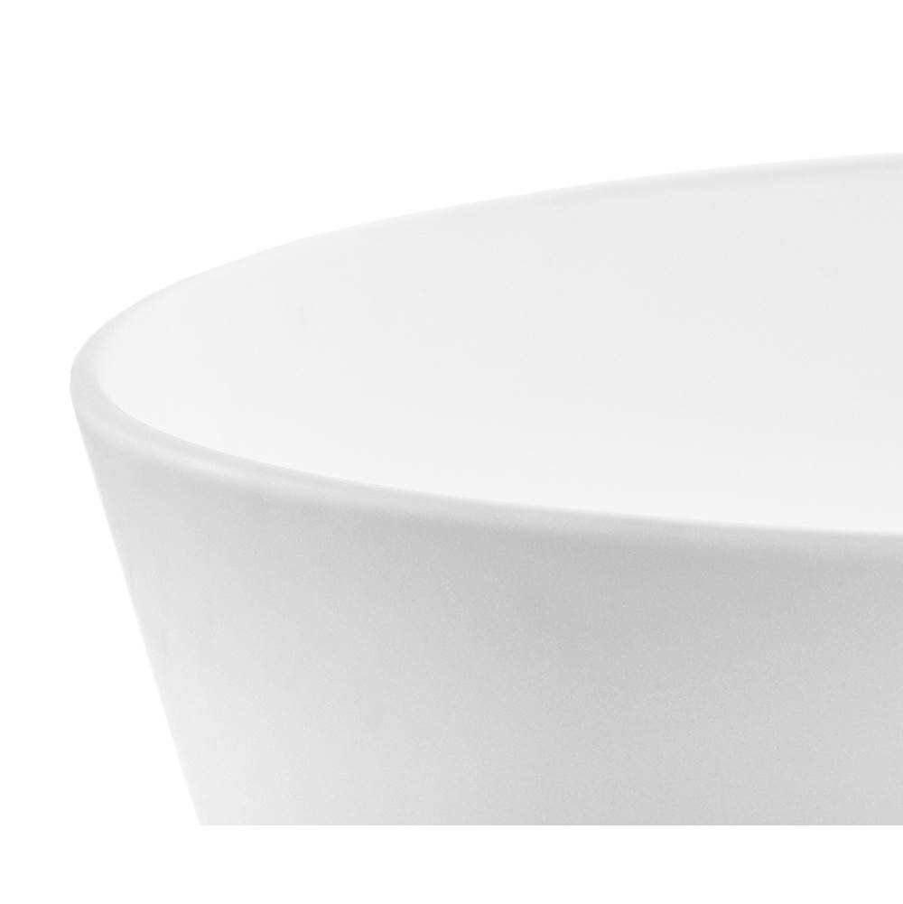 MTI Baths Elena Sculpturestone Freestanding Flat Rim W/Cradle Soaker - Gloss White (65.25X32)