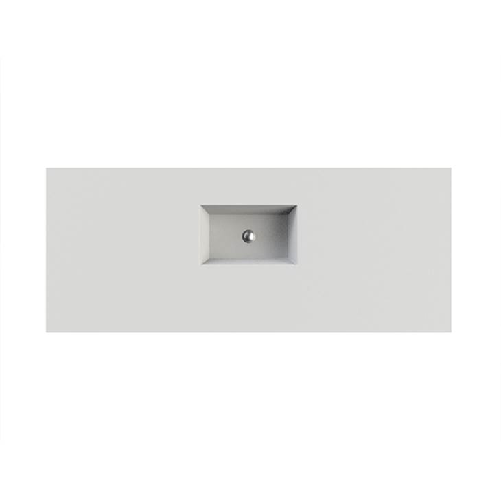 MTI Baths Petra 9 Sculpturestone Counter Sink Single Bowl Up To 68''- Matte White