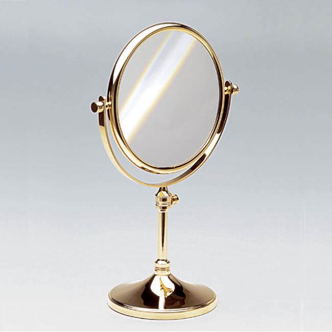 Nameeks Double Face Pedestal 3x Brass Magnifying Mirror