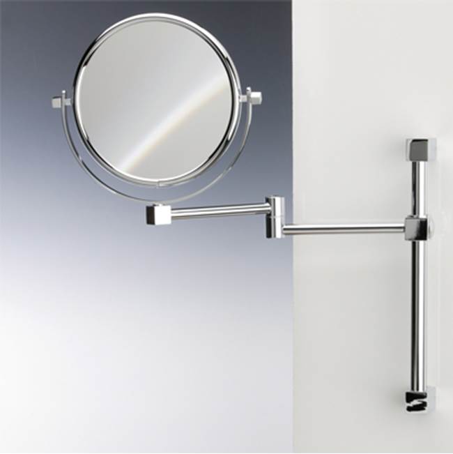 Nameeks Brass Wall Mounted Double Face 3x Magnifying Mirror