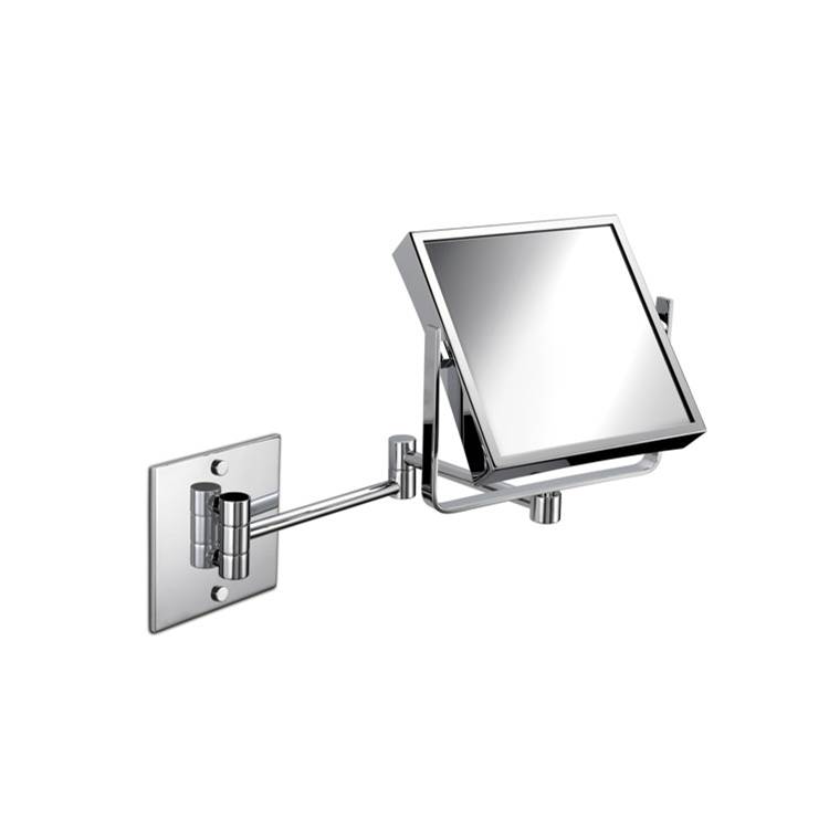 Nameeks Wall Mounted Brass Double Face Mirror With 3x Magnification
