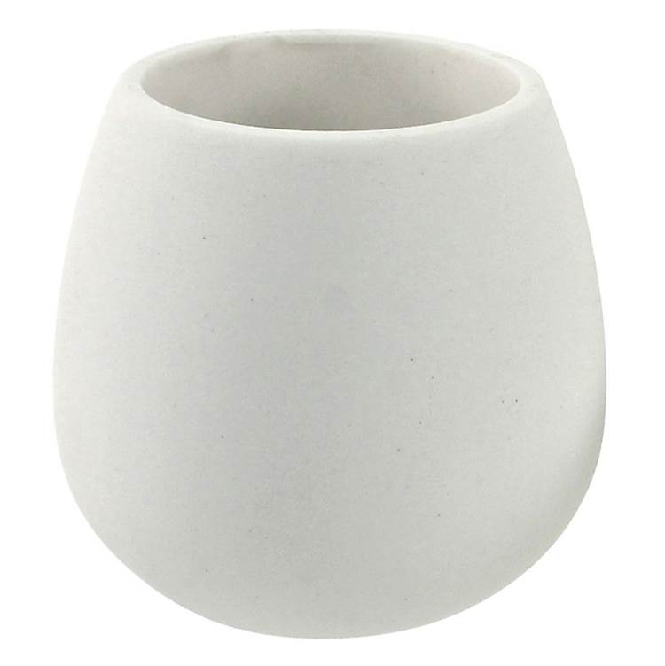 Nameeks Toothbrush Holder Made From Thermoplastic Resins and Stone In White Finish