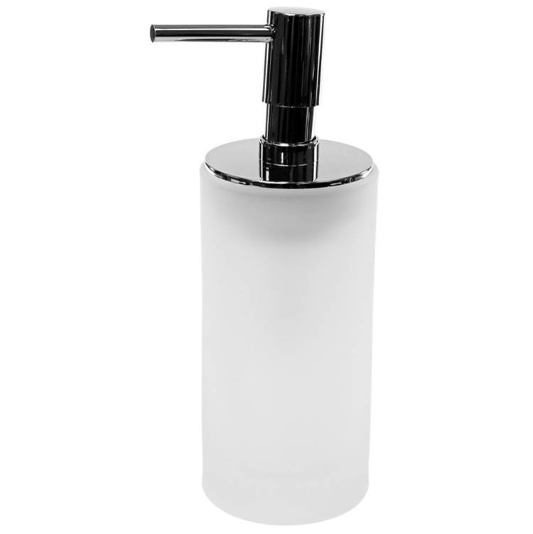 Nameeks Free Standing White Glass Soap Dispenser