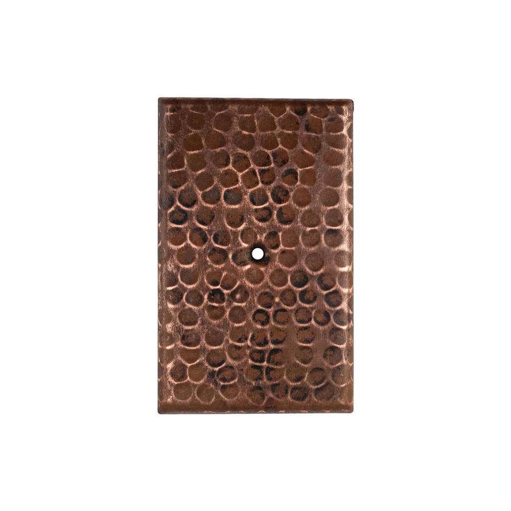 Premier Copper Products Blank Hand Hammered Copper Switch Plate Cover - Single Hole