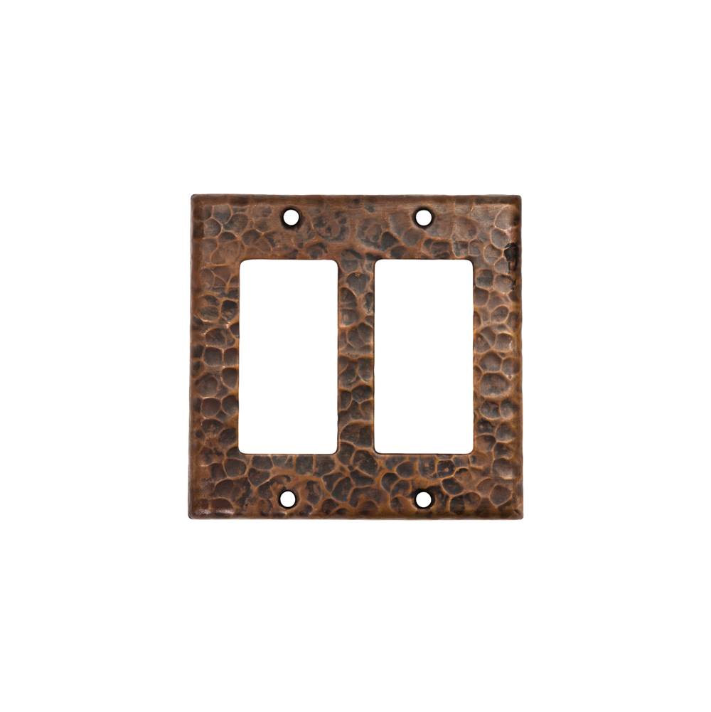 Premier Copper Products Copper Double Ground Fault/Rocker GFI Switchplate Cover