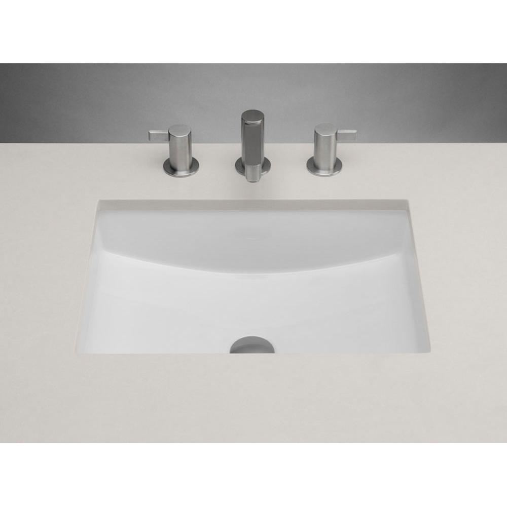 Ronbow 19'' Plane Rectangular Ceramic Undermount Bathroom Sink in White