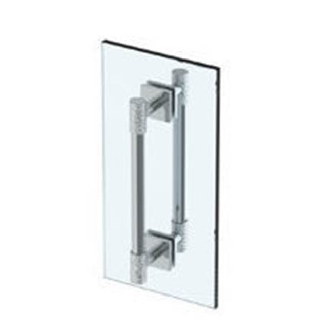 Watermark Sense 12'' double shower door pull/ glass mount towel bar