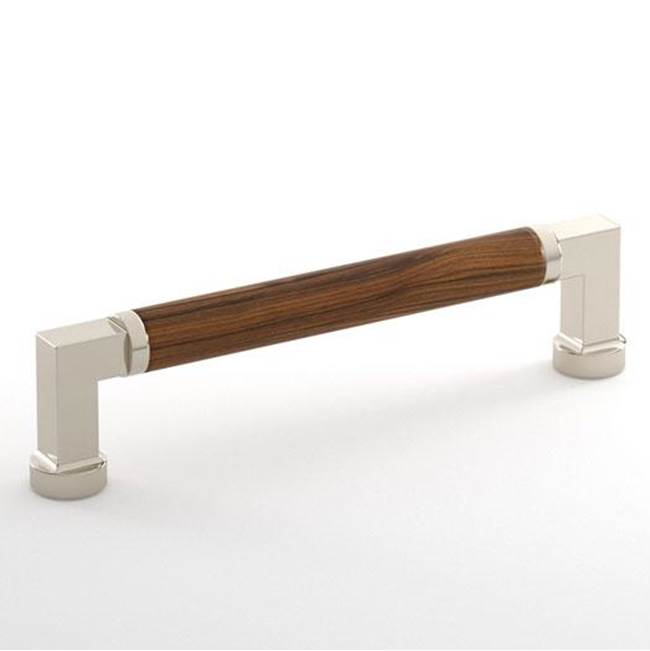Water Street Brass Manor 10'' Walnut Appliance Pull - 3/4'' Spindle - Polished Brass No Lacquer