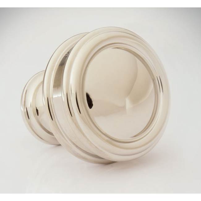 Water Street Brass Port Royal 1-1/4'' Double Band Knob - Polished Silver