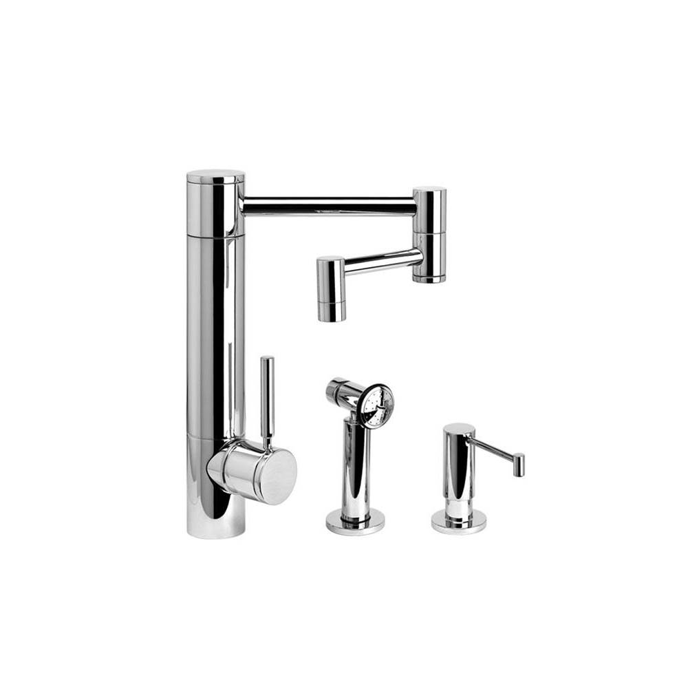 Waterstone Waterstone Hunley Kitchen Faucet - 12'' Articulated Spout - 2pc. Suite